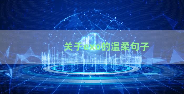 关于exo的温柔句子