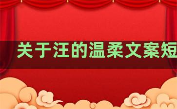 关于汪的温柔文案短句子