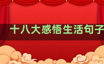 十八大感悟生活句子经典