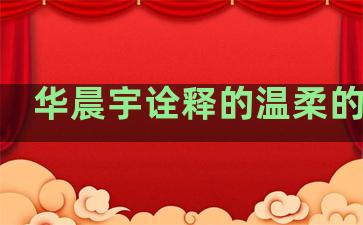 华晨宇诠释的温柔的句子