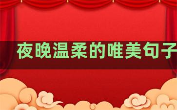 夜晚温柔的唯美句子简短