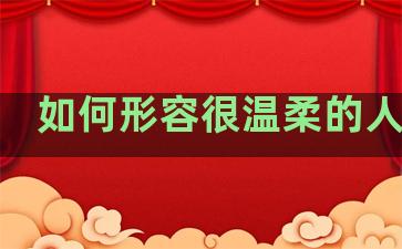 如何形容很温柔的人句子