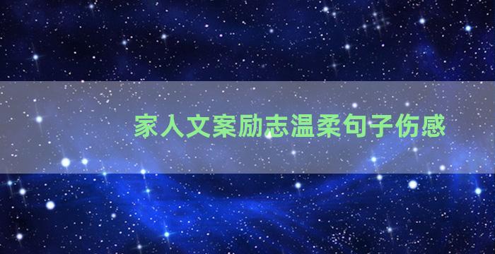 家人文案励志温柔句子伤感