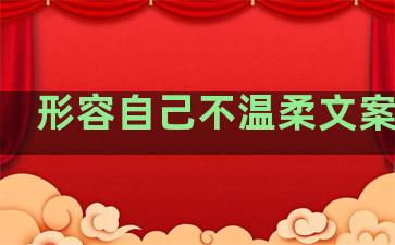 形容自己不温柔文案句子