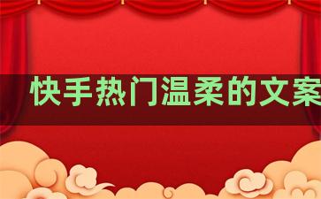 快手热门温柔的文案句子
