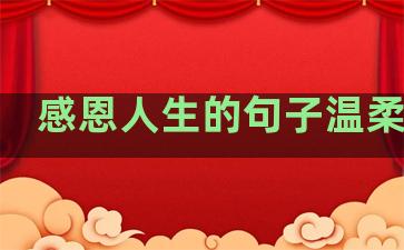 感恩人生的句子温柔唯美