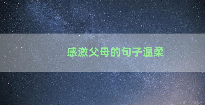 感激父母的句子温柔