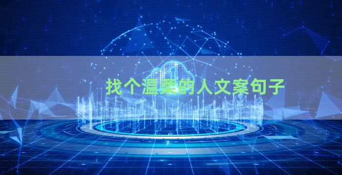找个温柔的人文案句子