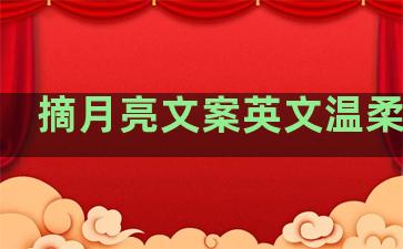 摘月亮文案英文温柔句子