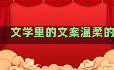 文学里的文案温柔的句子