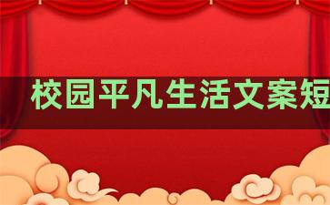 校园平凡生活文案短句子
