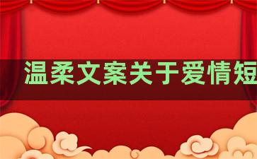 温柔文案关于爱情短句子