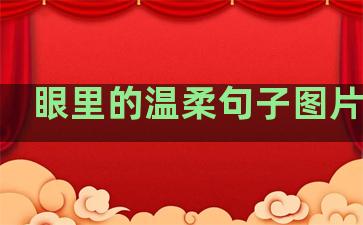 眼里的温柔句子图片唯美