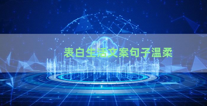 表白生活文案句子温柔